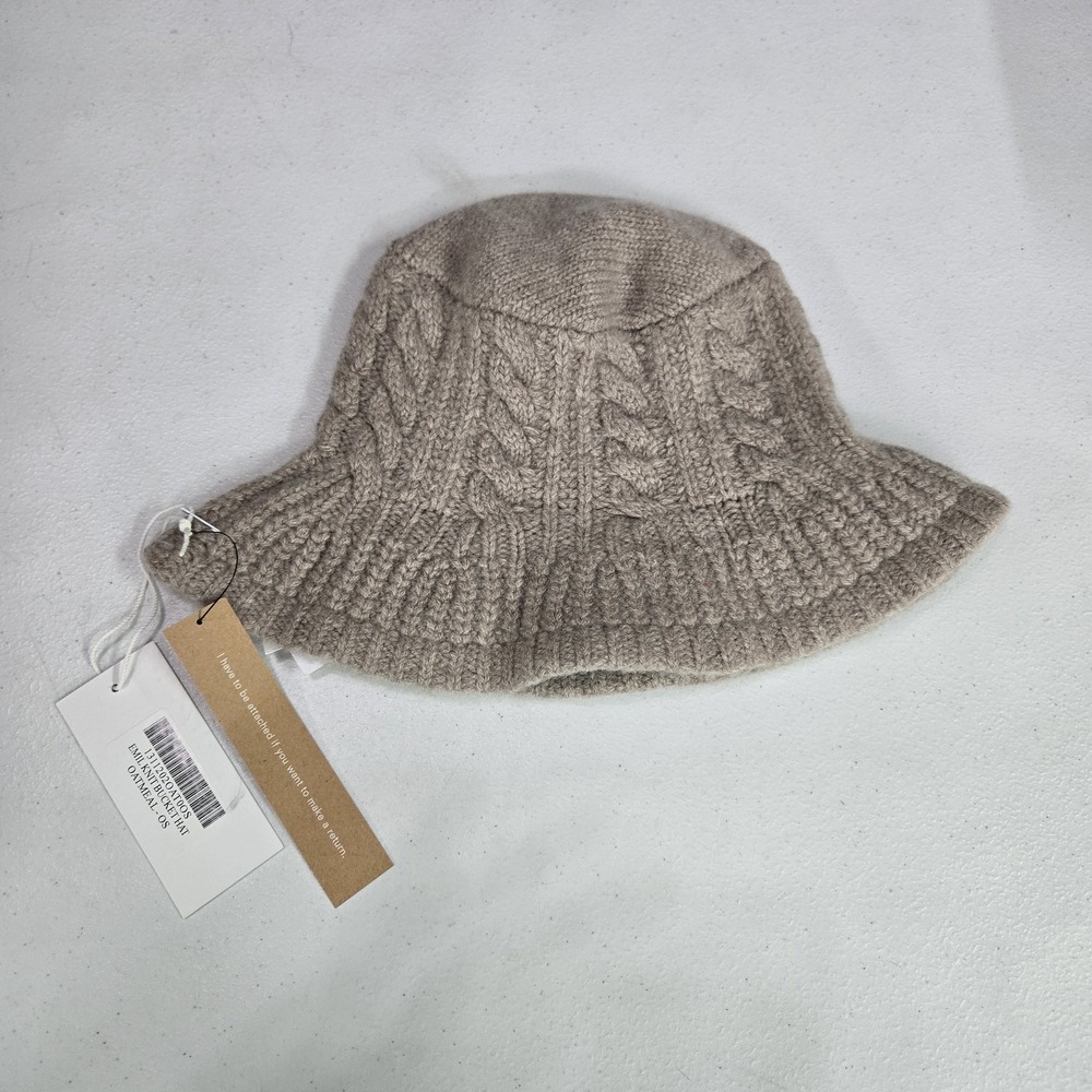 Reformation Cable Knit Tan Hat